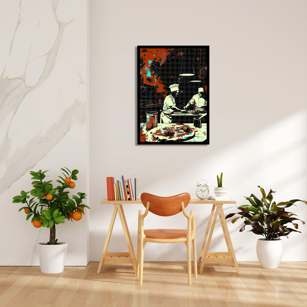 Midnight Kitchen Masters - Food & Bar Wall Art - Pillow Fights