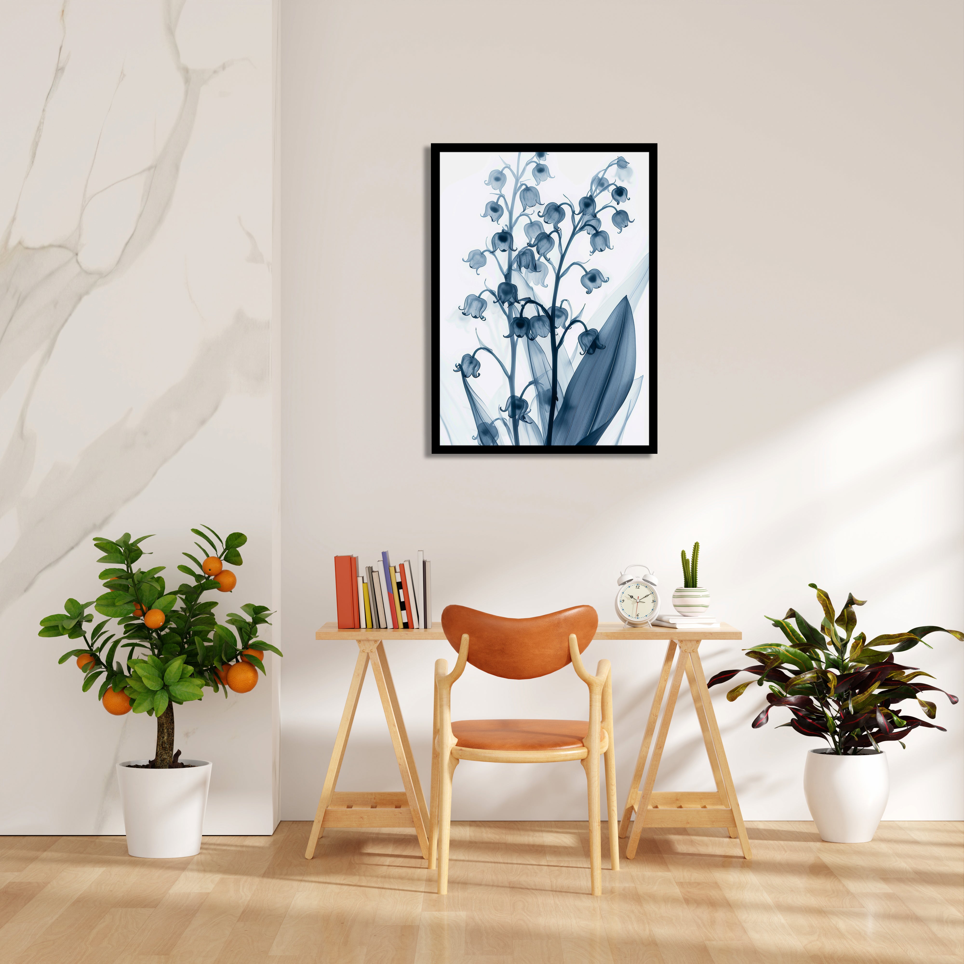 Midnight Lily of the Valley - Botanical Wall Art