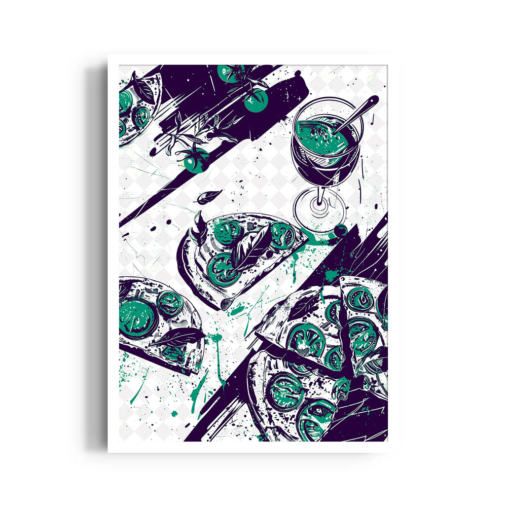 Midnight Pizza & Cocktail - Food & Bar Wall Art