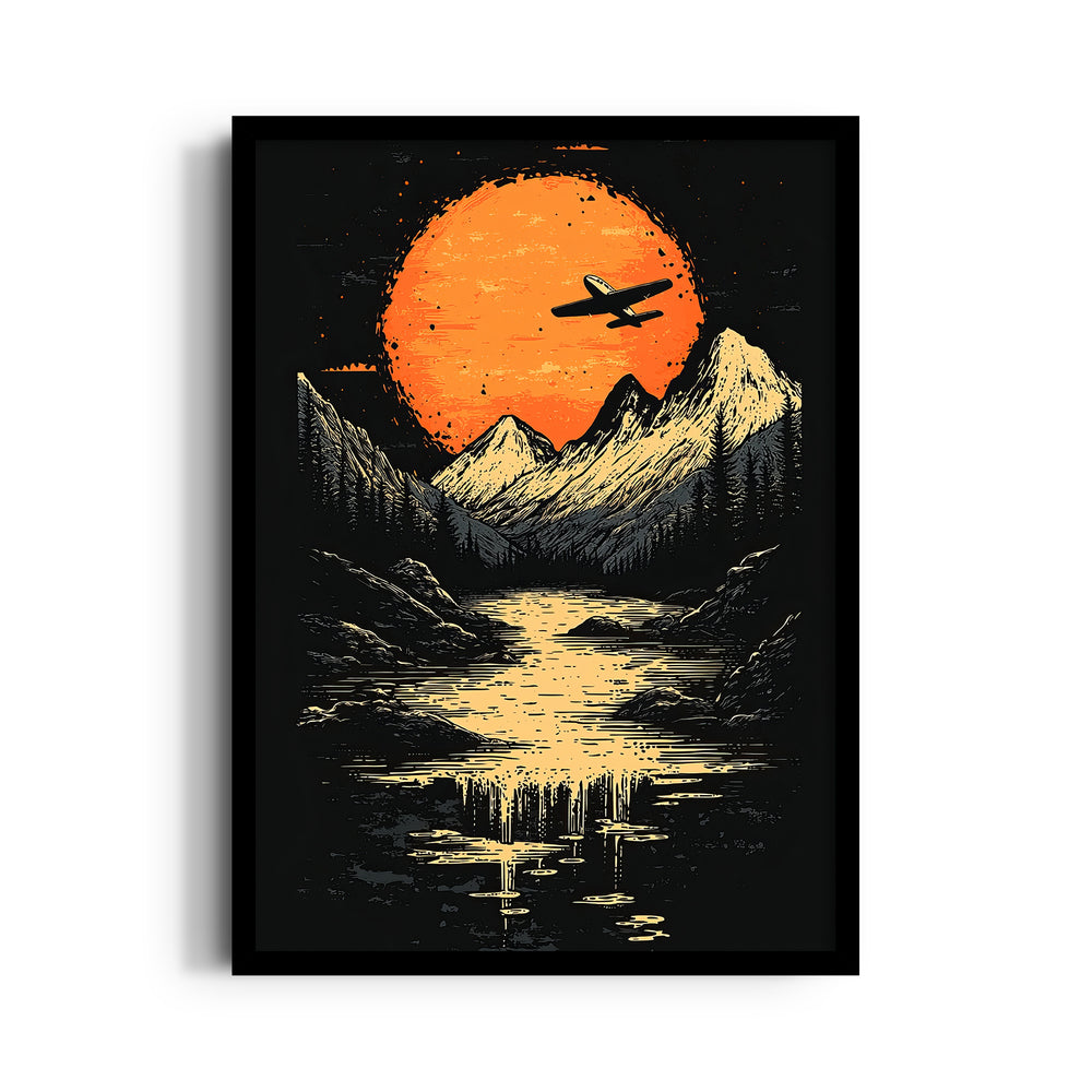 Midnight Summit Flight - Travel Wall Art