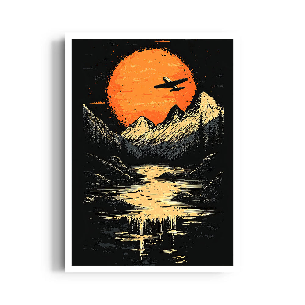 Midnight Summit Flight - Travel Wall Art