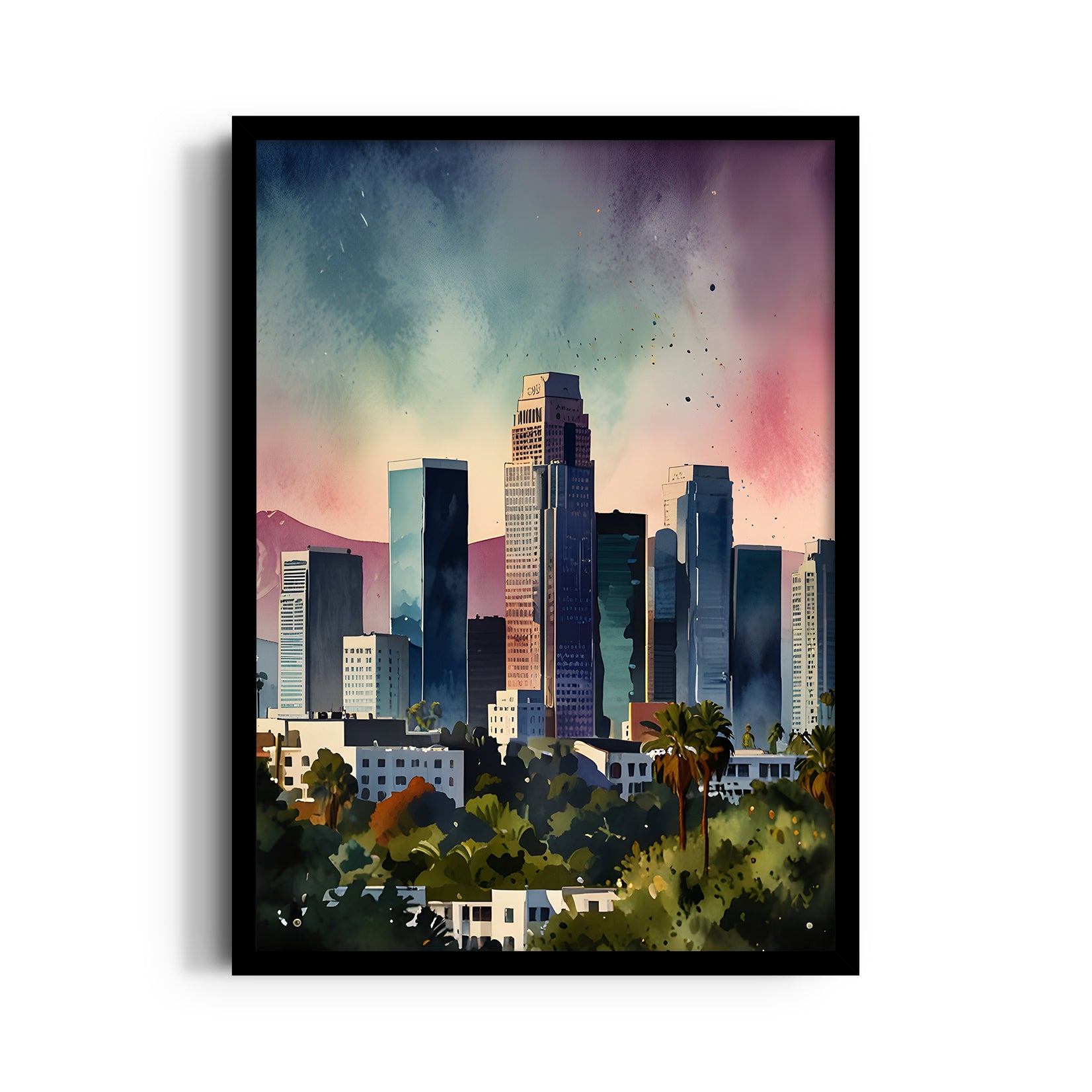 Modern Downtown Skyline ??? Artistic Cityscape Wall Art