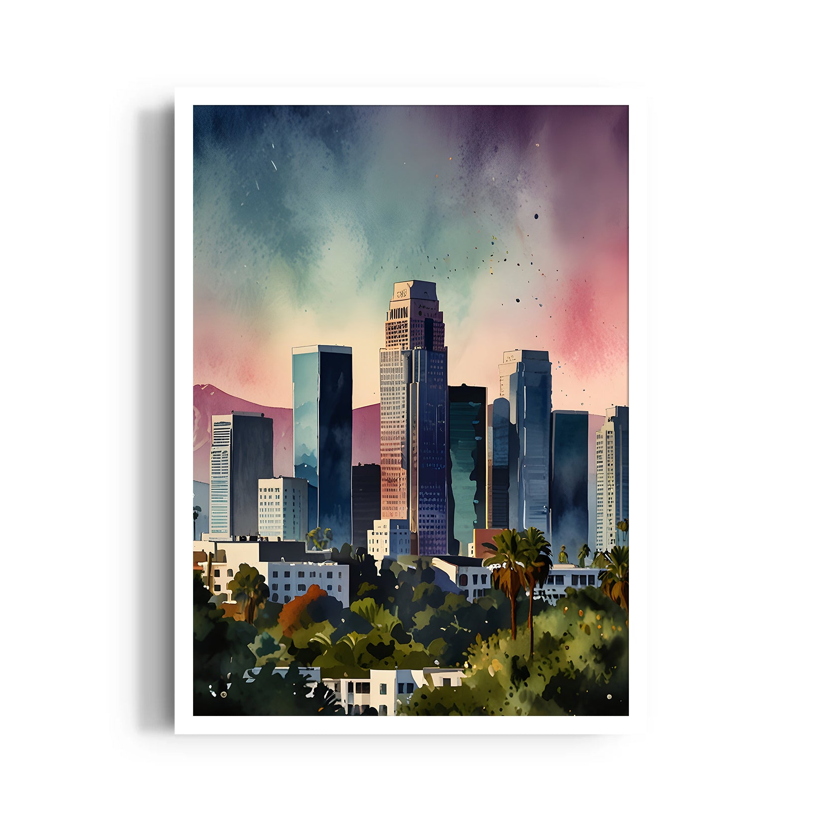 Modern Downtown Skyline ??? Artistic Cityscape Wall Art