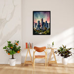 Modern Downtown Skyline ??? Artistic Cityscape Wall Art - Pillow Fights