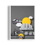 Modern Metro City Layers - City Wall Art