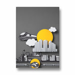 Modern Metro City Layers - City Wall Art