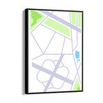 Modern Urban Grid - street map wall art