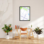 Modern Urban Grid - street map wall art