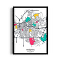 Montgomery Color Blocks - street map wall art