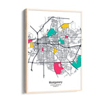 Montgomery Color Blocks - street map wall art