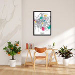 Montgomery Color Blocks - street map wall art