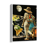 Moonlit World Explorer - Travel Wall Art