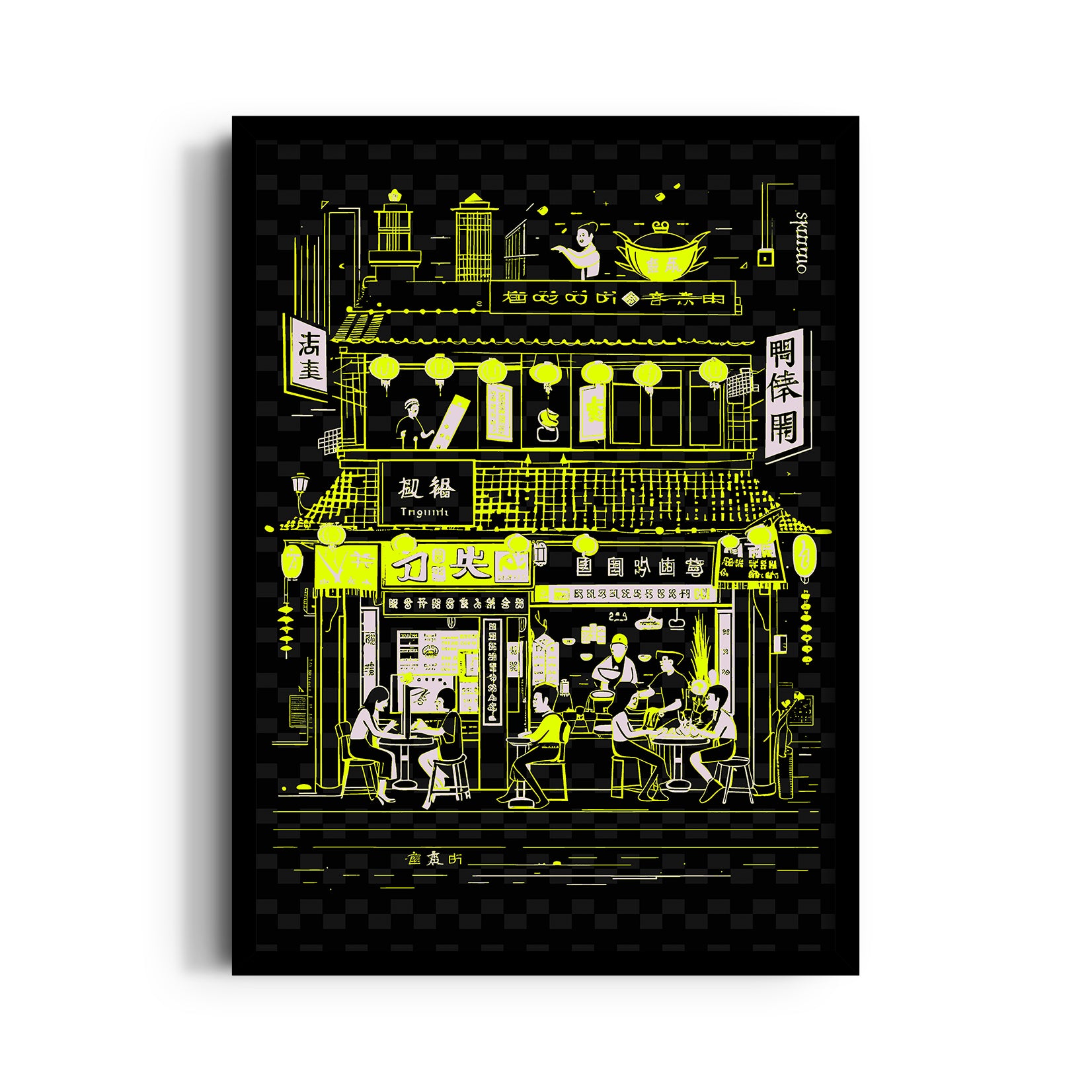 Neon Asian Street Caf?? - Food & Bar Wall Art