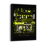 Neon Asian Street Caf - Food & Bar Wall Art - Pillow Fights