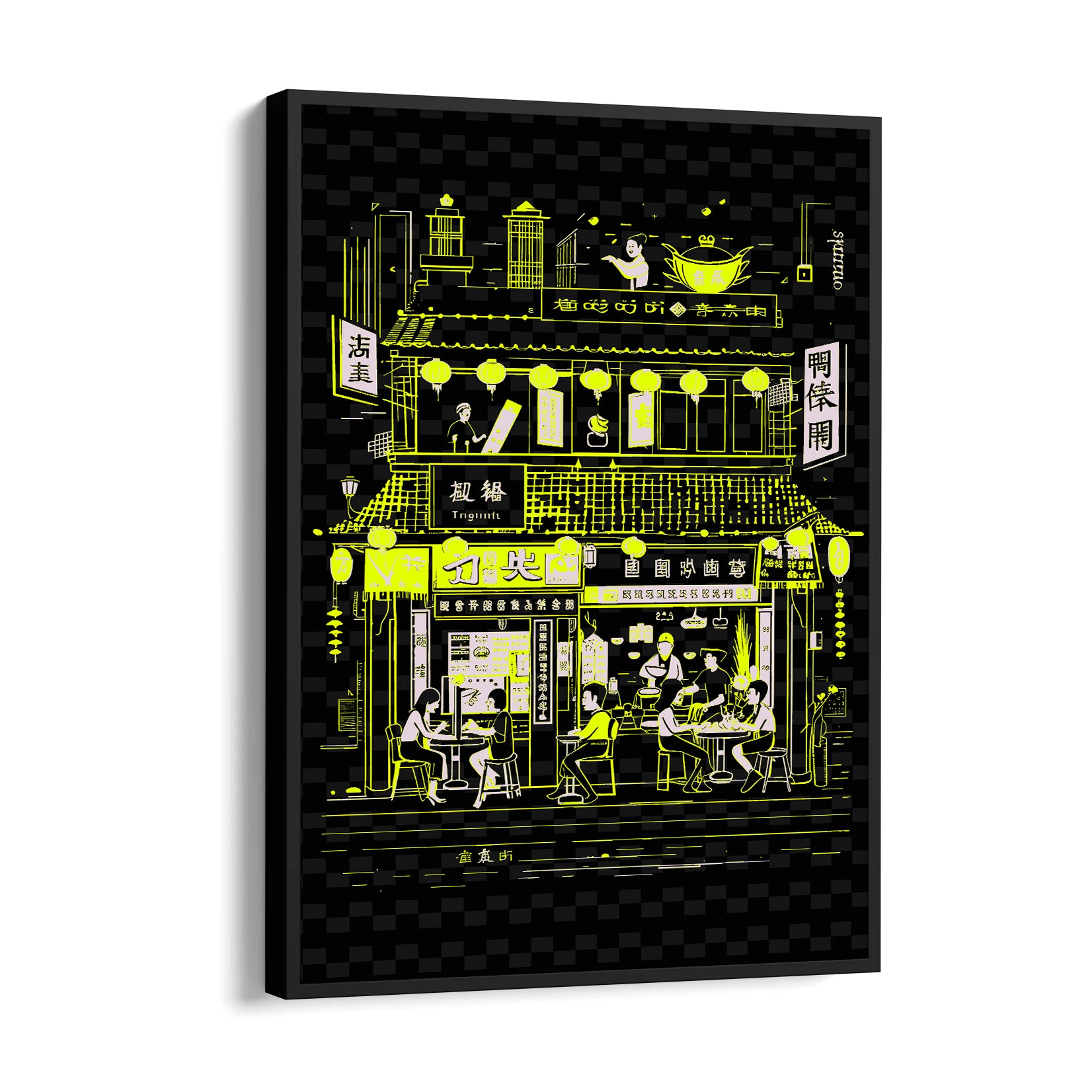 Neon Asian Street Caf?? - Food & Bar Wall Art