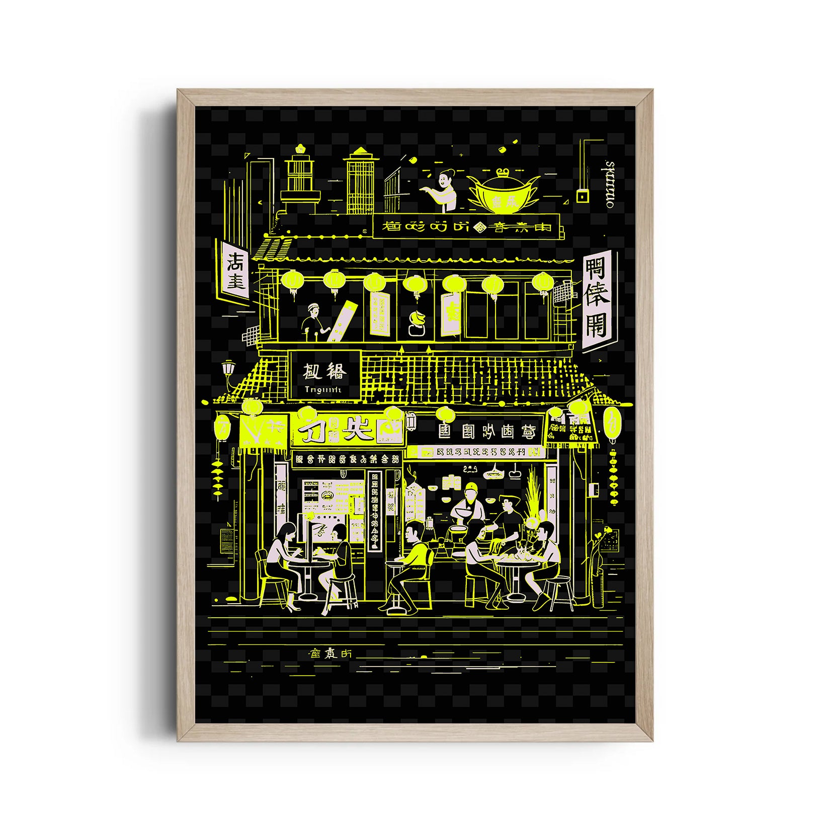 Neon Asian Street Caf?? - Food & Bar Wall Art