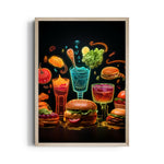 Neon Street Bites – Modern Food & Bar Wall Art