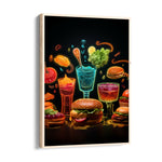Neon Street Bites – Modern Food & Bar Wall Art