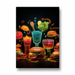 Neon Street Bites – Modern Food & Bar Wall Art