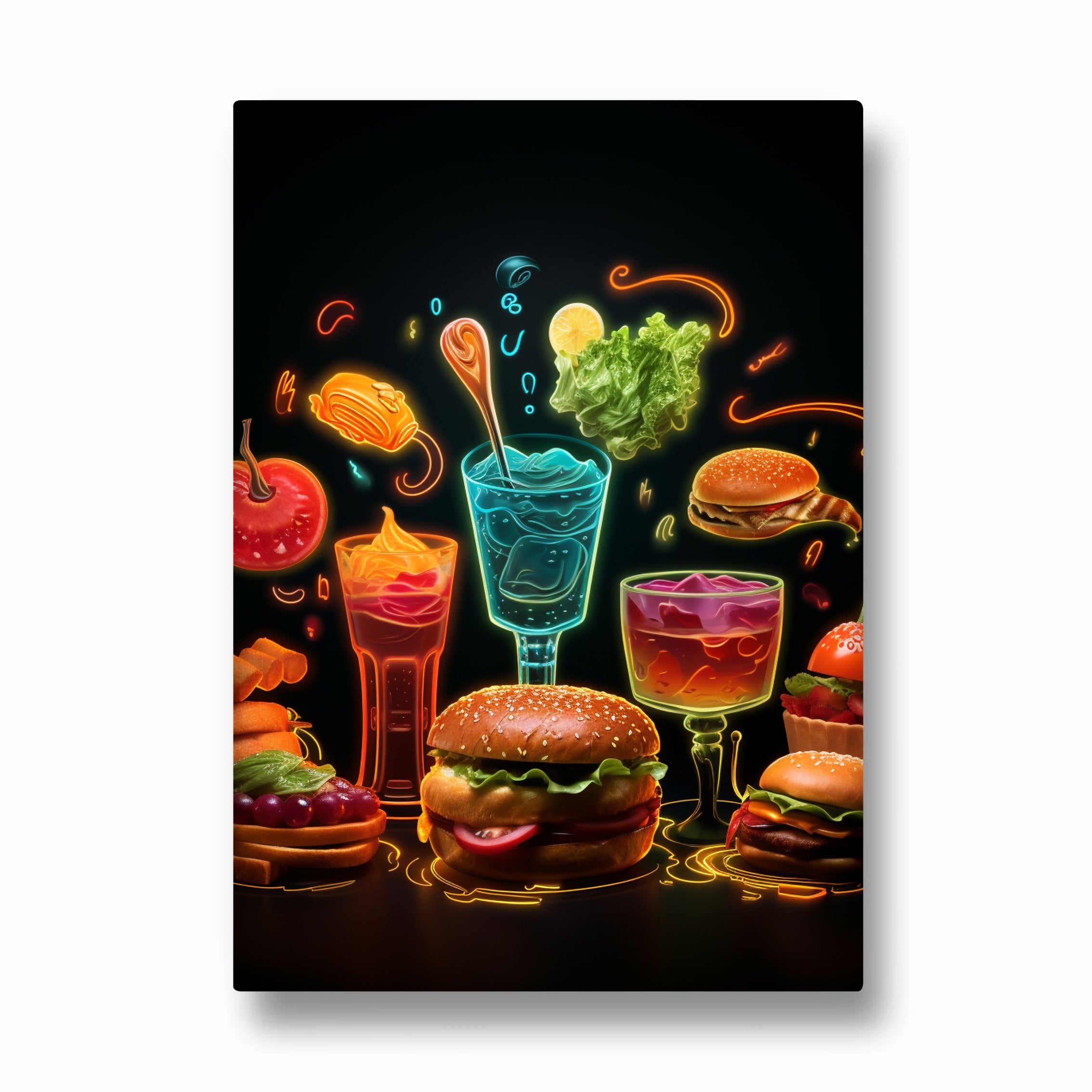Neon Street Bites ??? Modern Food & Bar Wall Art