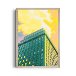 Neon Sunset Tower - City Wall Art