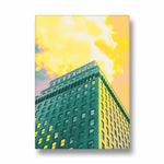 Neon Sunset Tower - City Wall Art