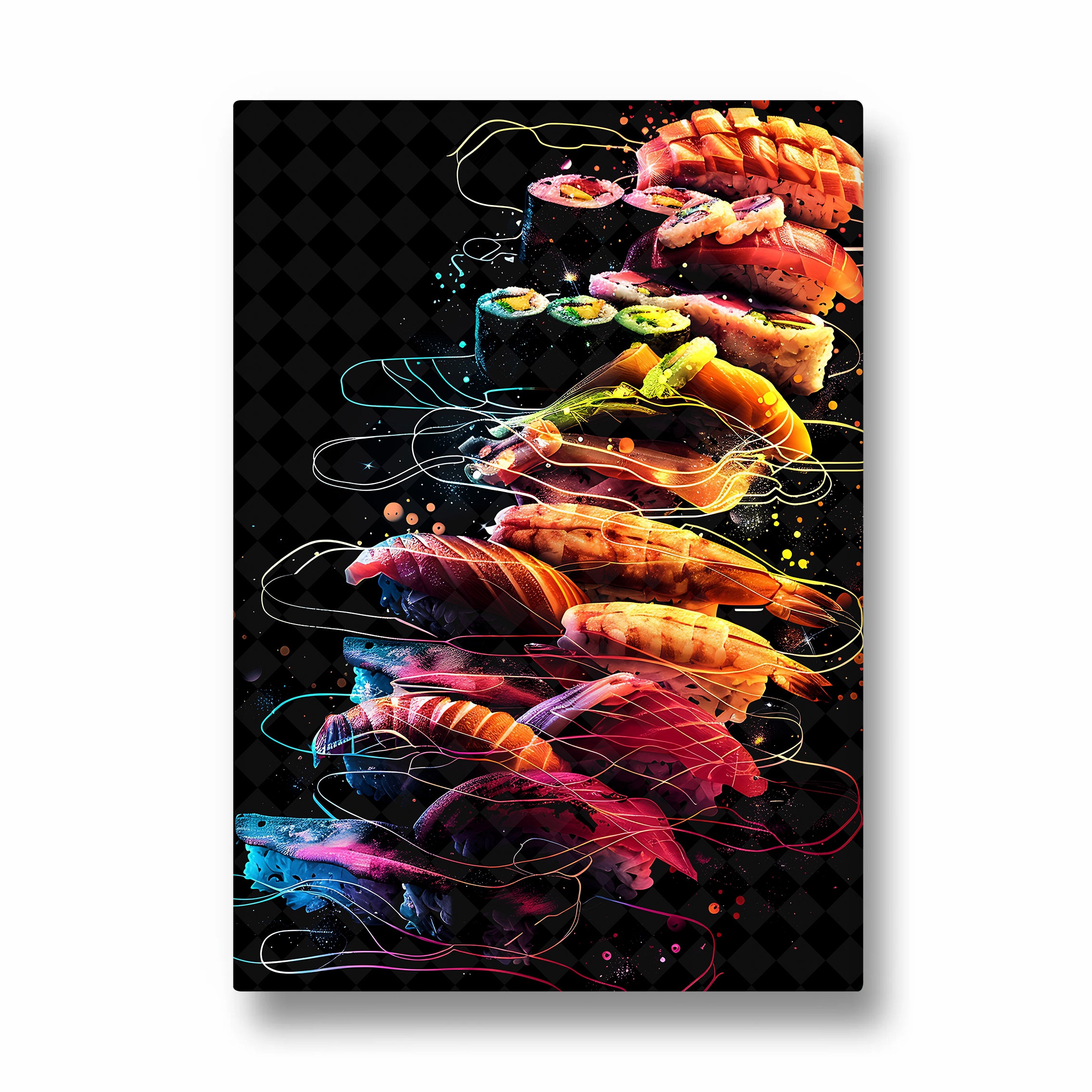 Neon Sushi Tower - Food & Bar Wall Art