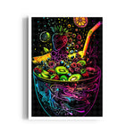 Neon Tropical Fruit Bowl - Food & Bar Wall Art