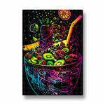 Neon Tropical Fruit Bowl - Food & Bar Wall Art
