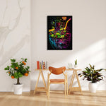 Neon Tropical Fruit Bowl - Food & Bar Wall Art