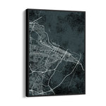 Noir City Grid - street map wall art - Pillow Fights