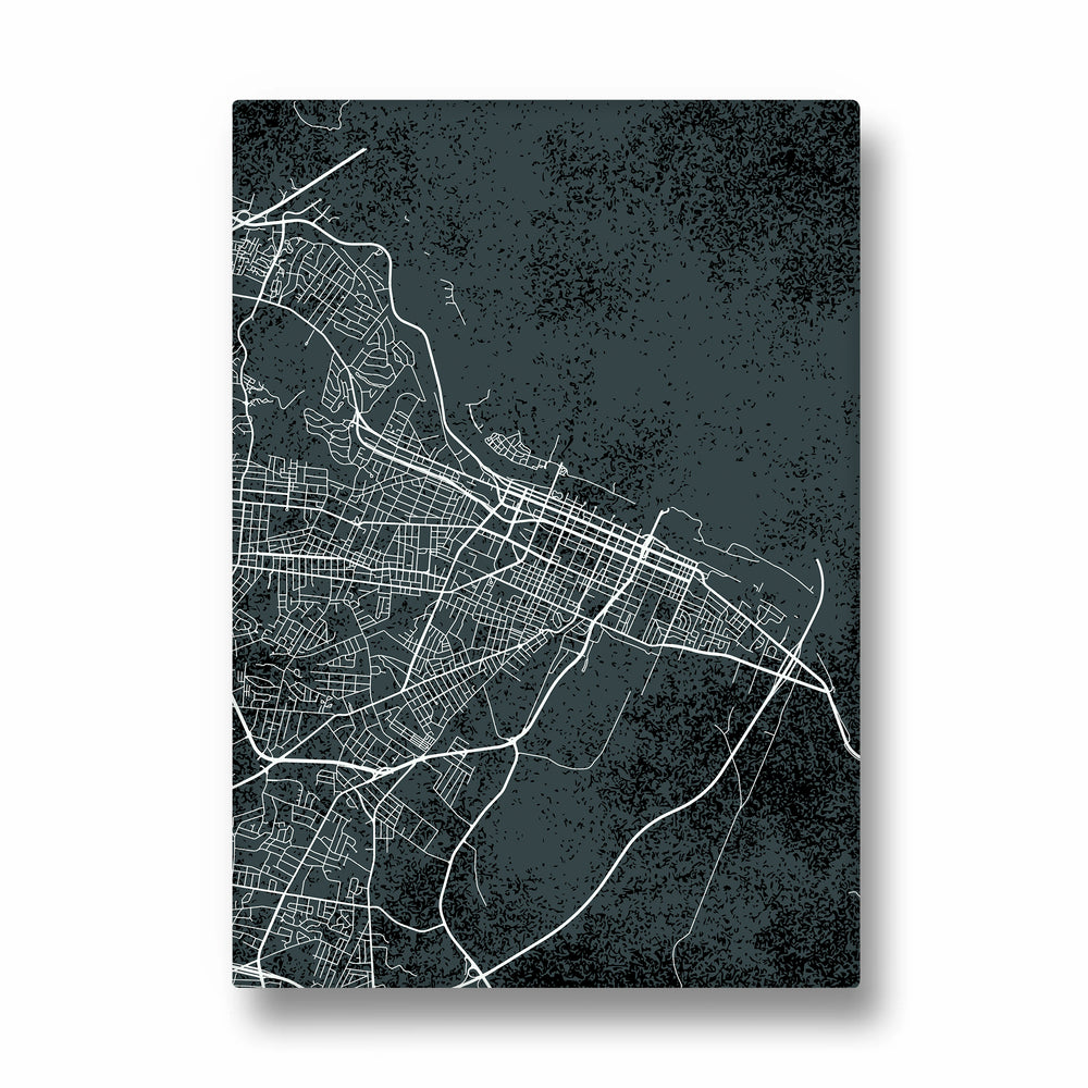Noir City Grid - street map wall art - Pillow Fights