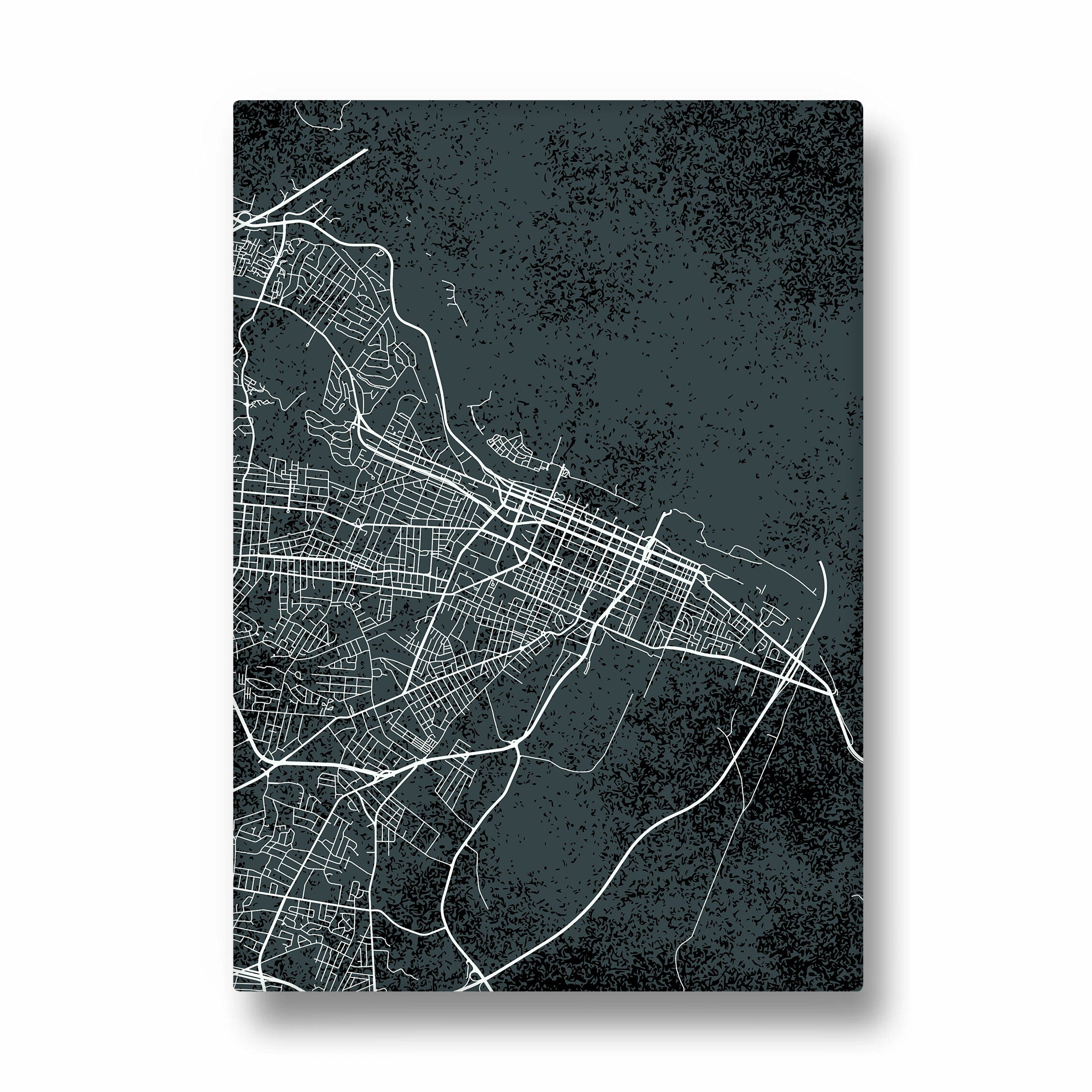 Noir City Grid - street map wall art