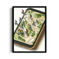 Pedal Path Navigator - street map wall art