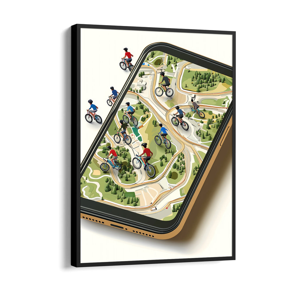 Pedal Path Navigator - street map wall art