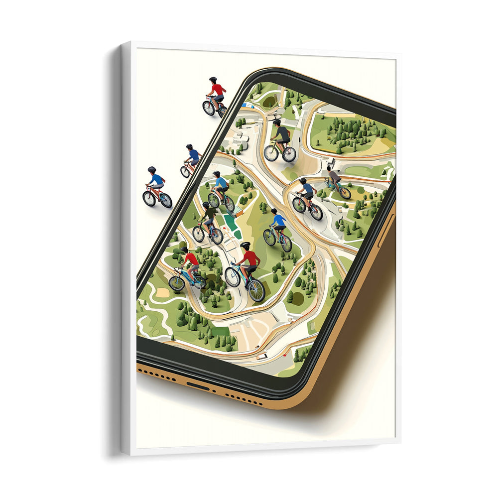 Pedal Path Navigator - street map wall art