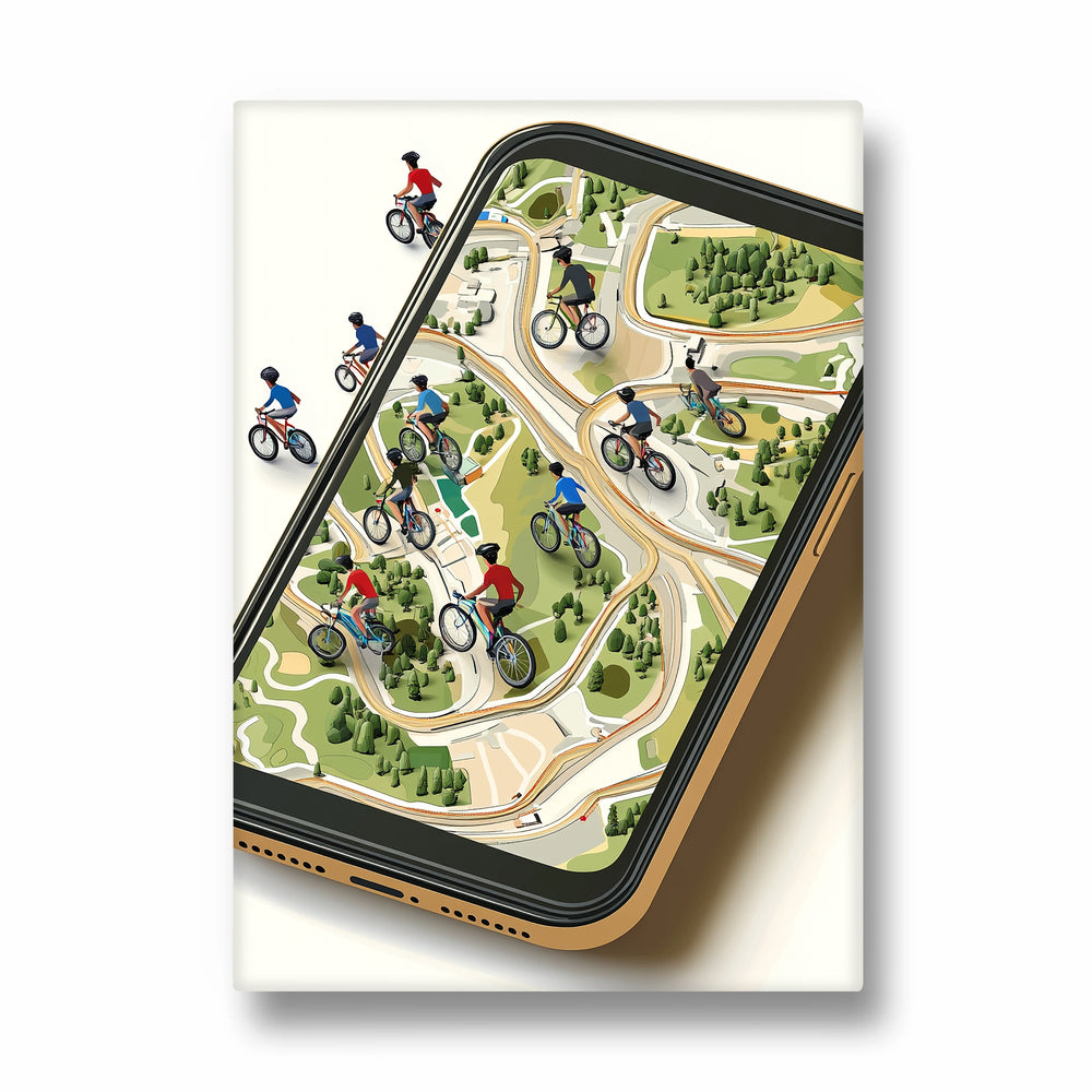 Pedal Path Navigator - street map wall art