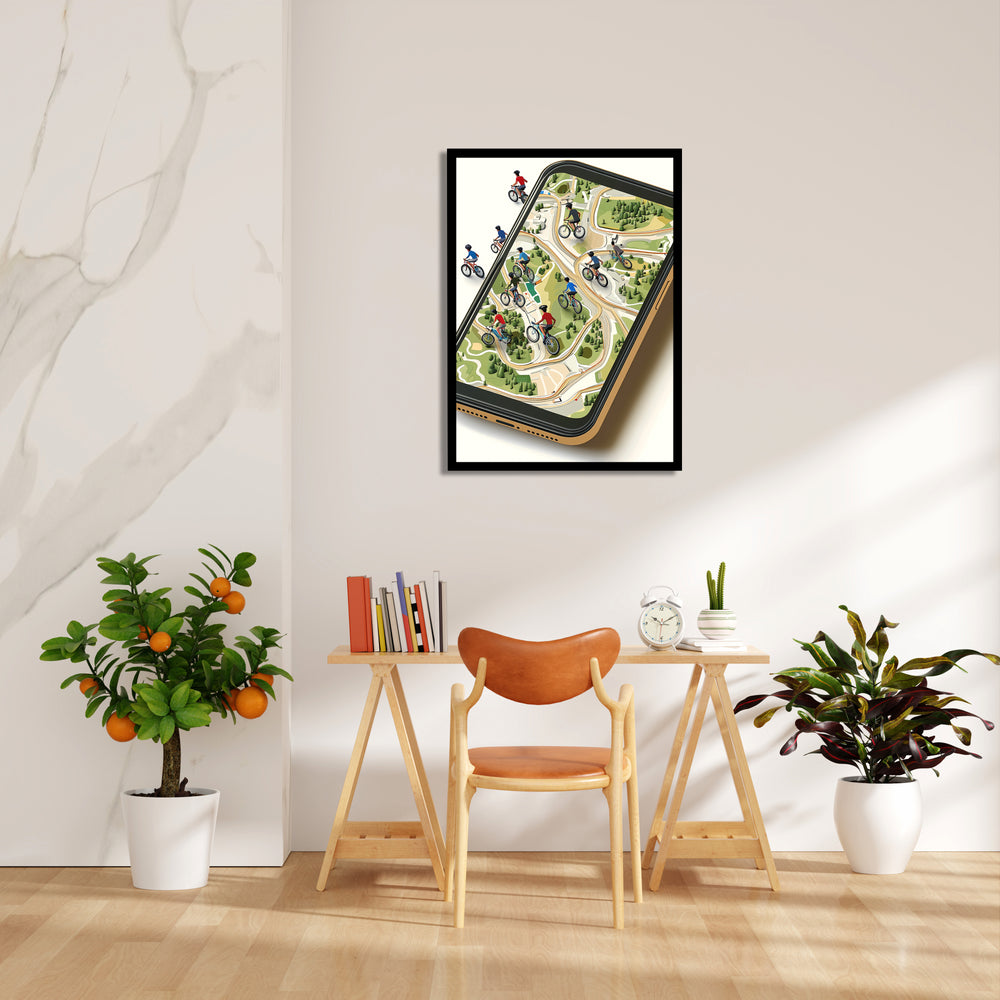 Pedal Path Navigator - street map wall art