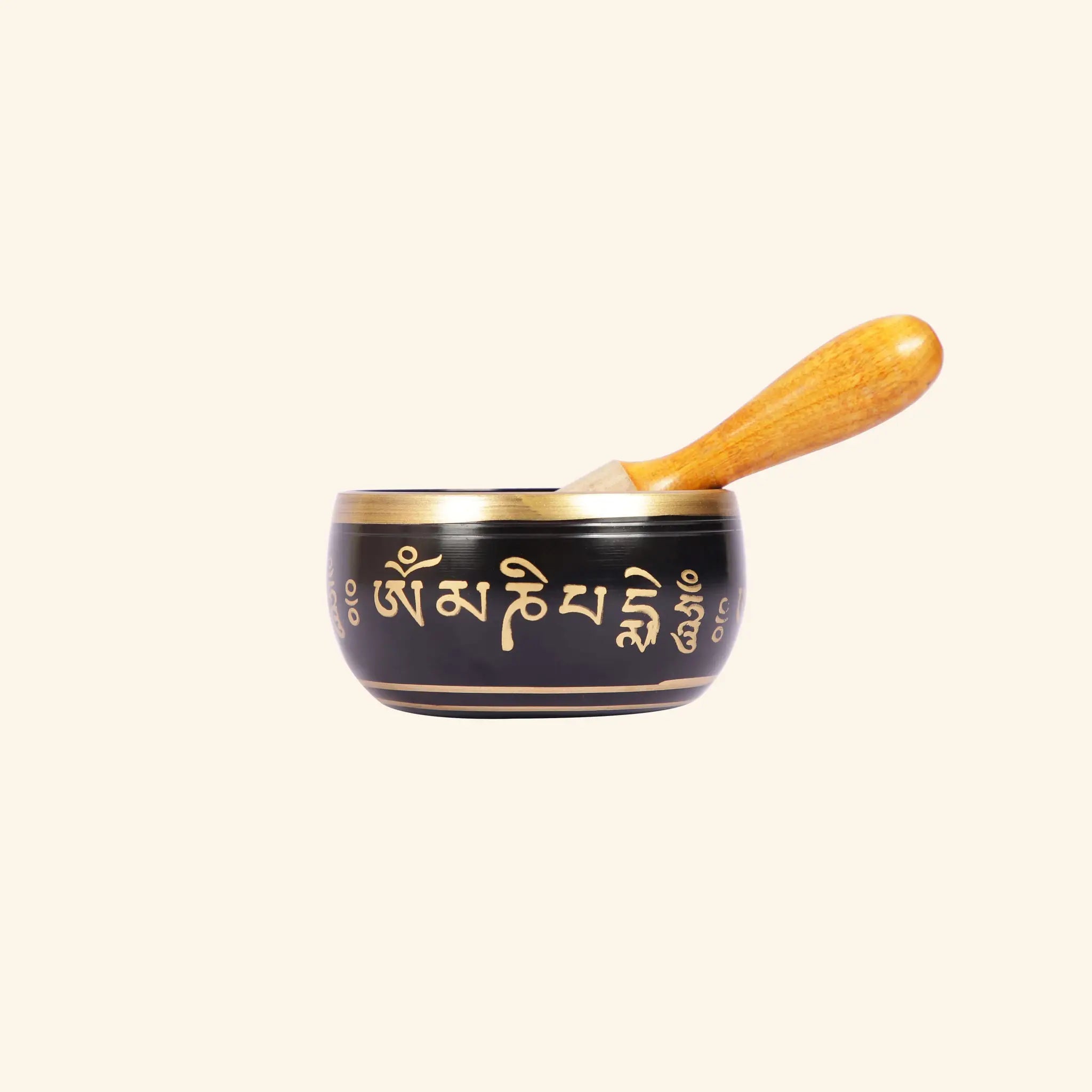 Elegant Black Tibetan Singing Bowl Set | For Deep Meditation & Chakra Healing