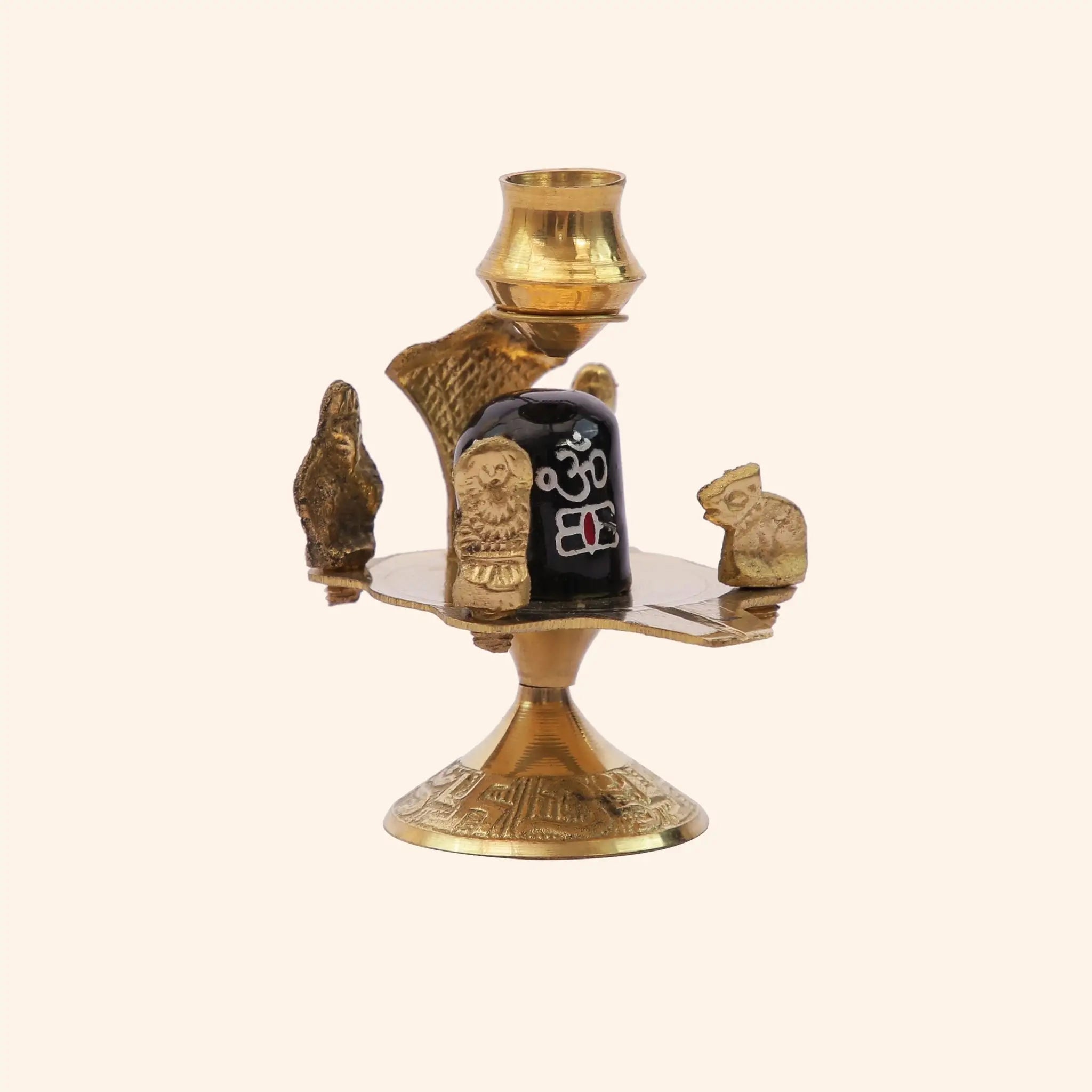 Complete Shiv Parivar with Shiva Lingam on Brass Stand | For Home Mandir