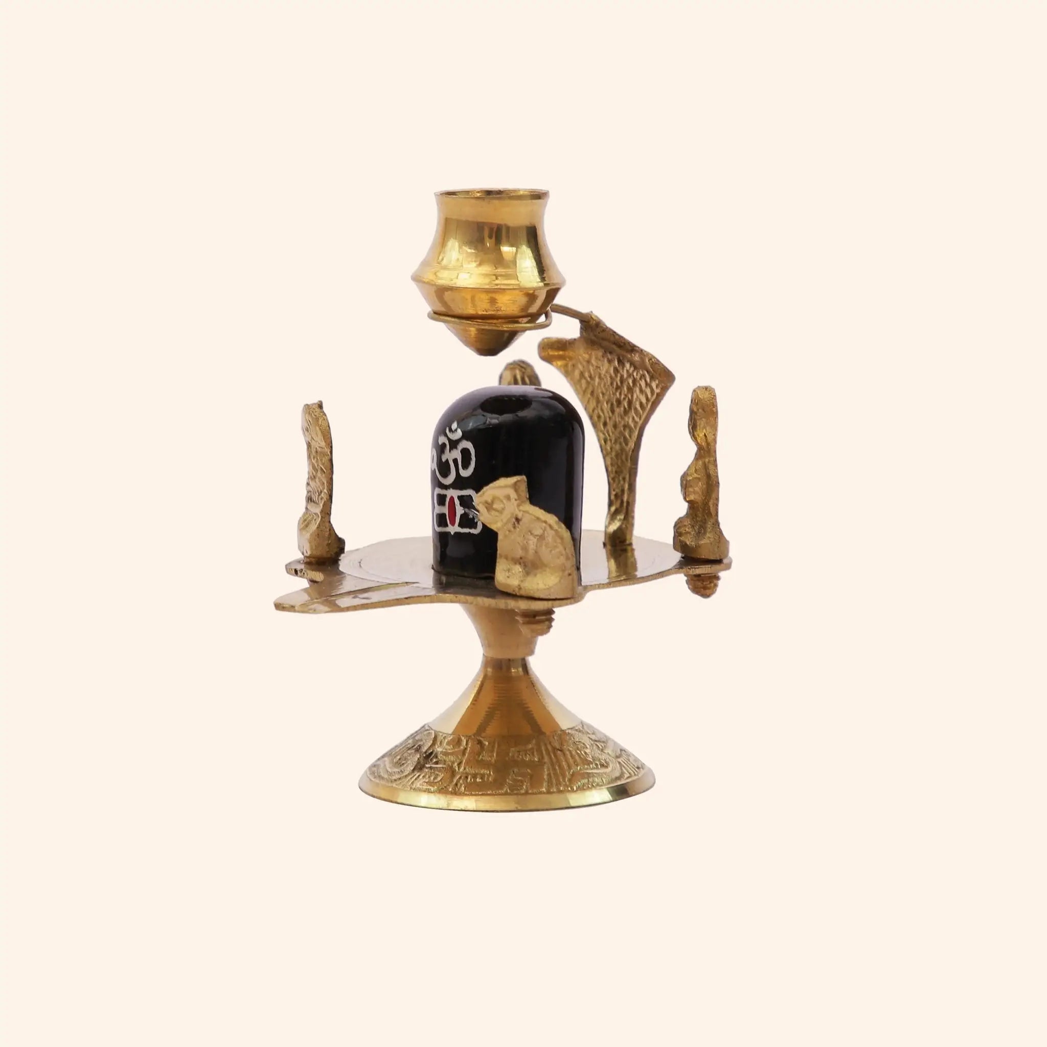 Complete Shiv Parivar with Shiva Lingam on Brass Stand | For Home Mandir