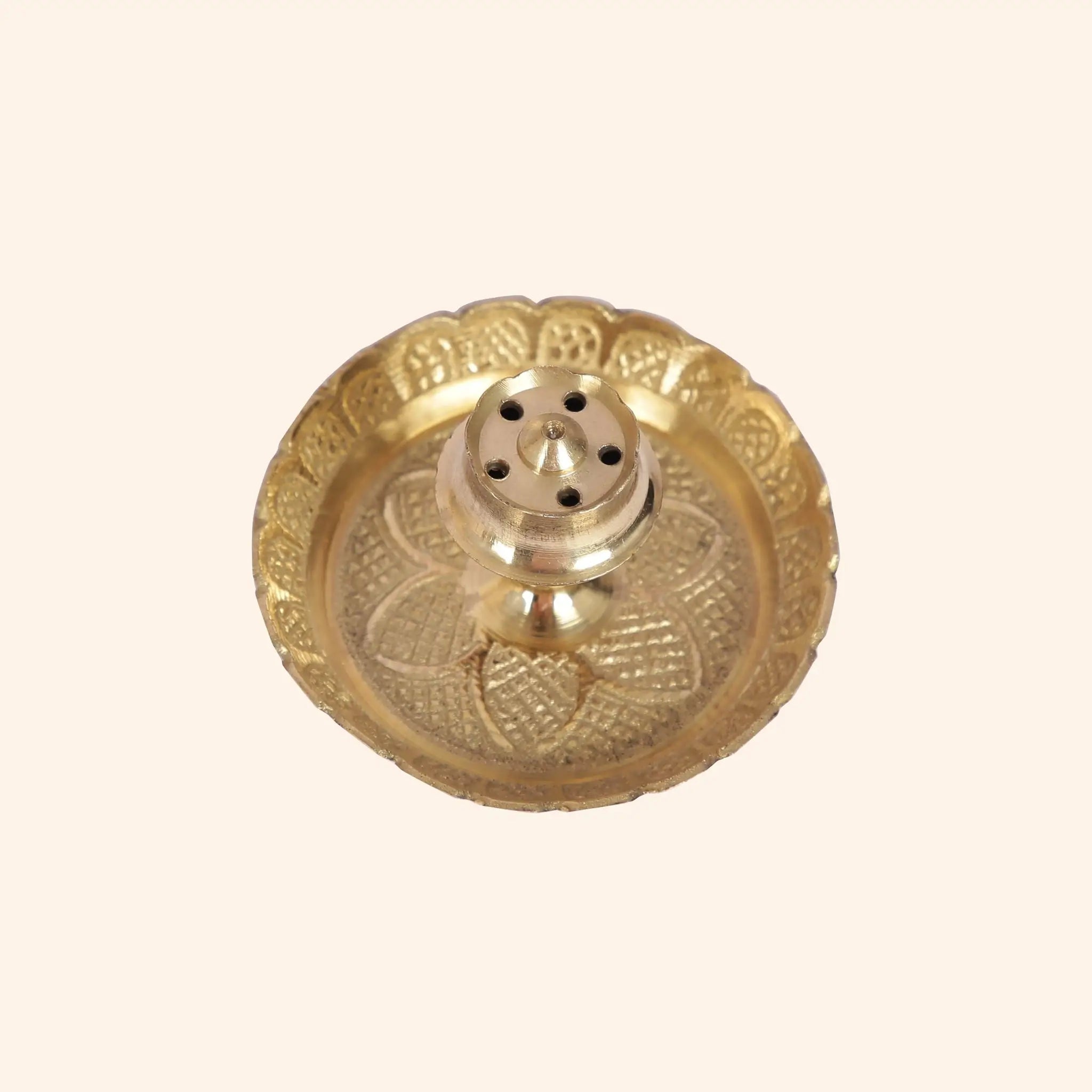 Brass Agarbatti Stand ("Sampat") | For Puja, Aarti & Home Fragrance