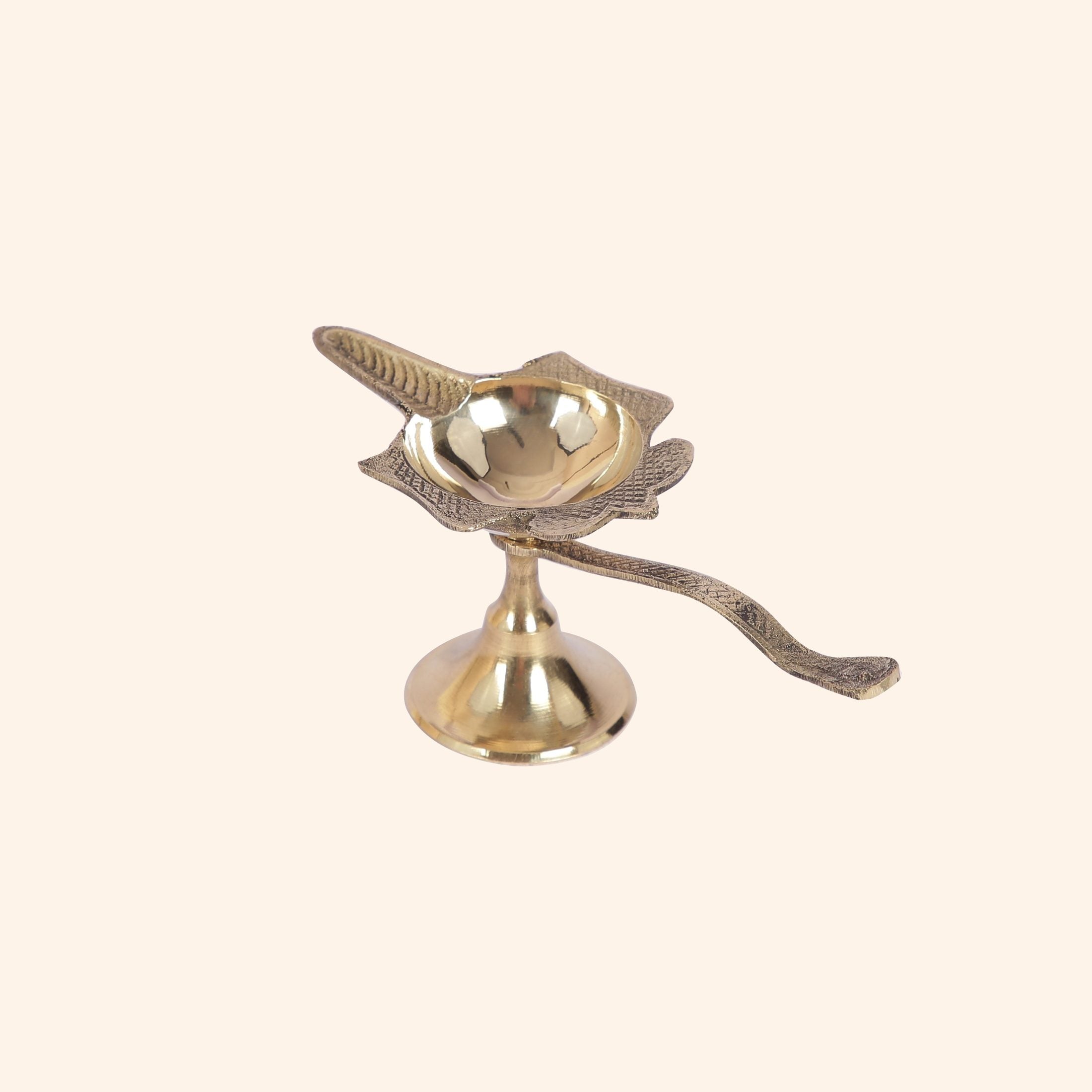 Symbolic Brass Shankha (Conch) Diya | "Mahabharat Aarti" for Diwali & Puja