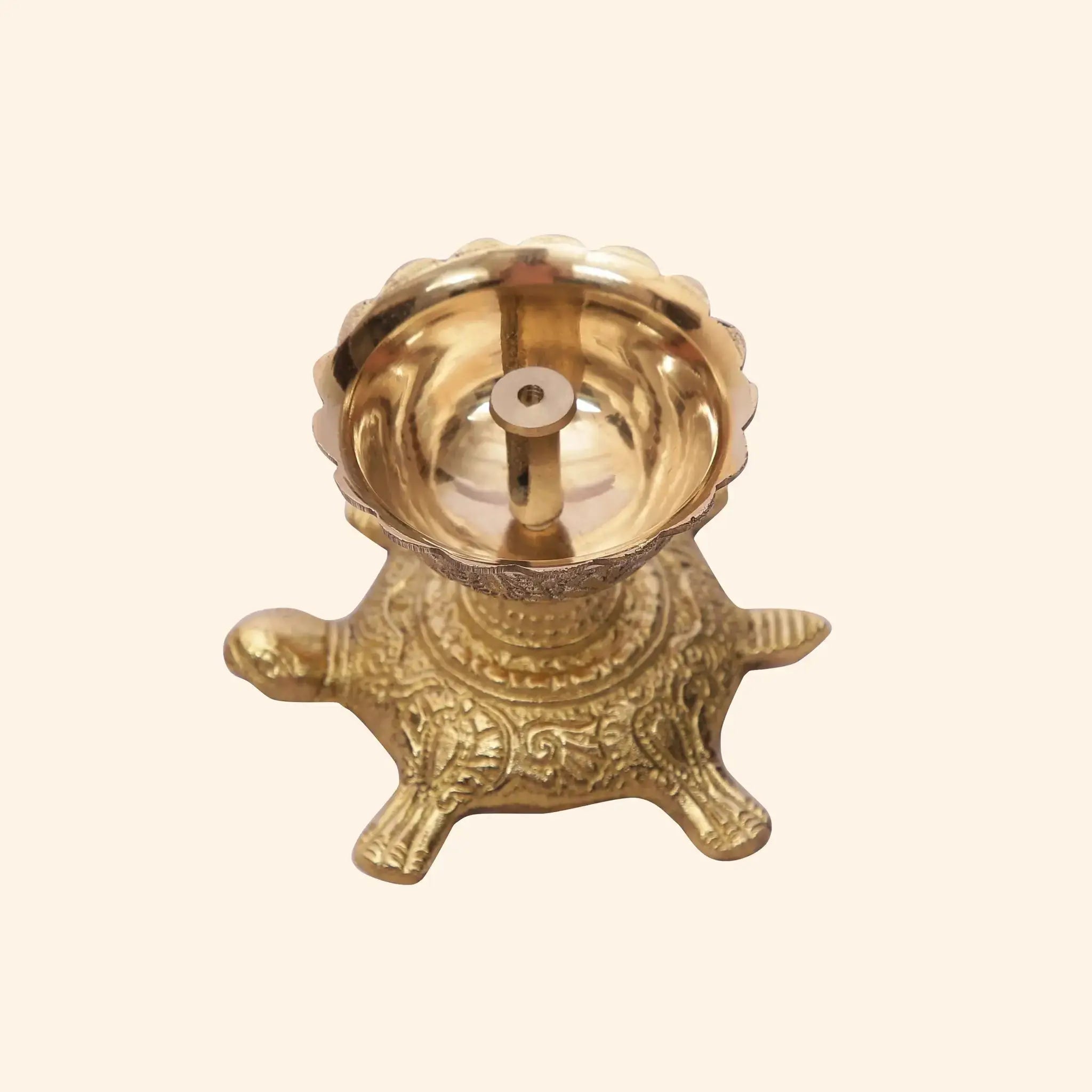 Auspicious Brass Tortoise Diya (Kachua Deepak) | For Vastu & Diwali Puja