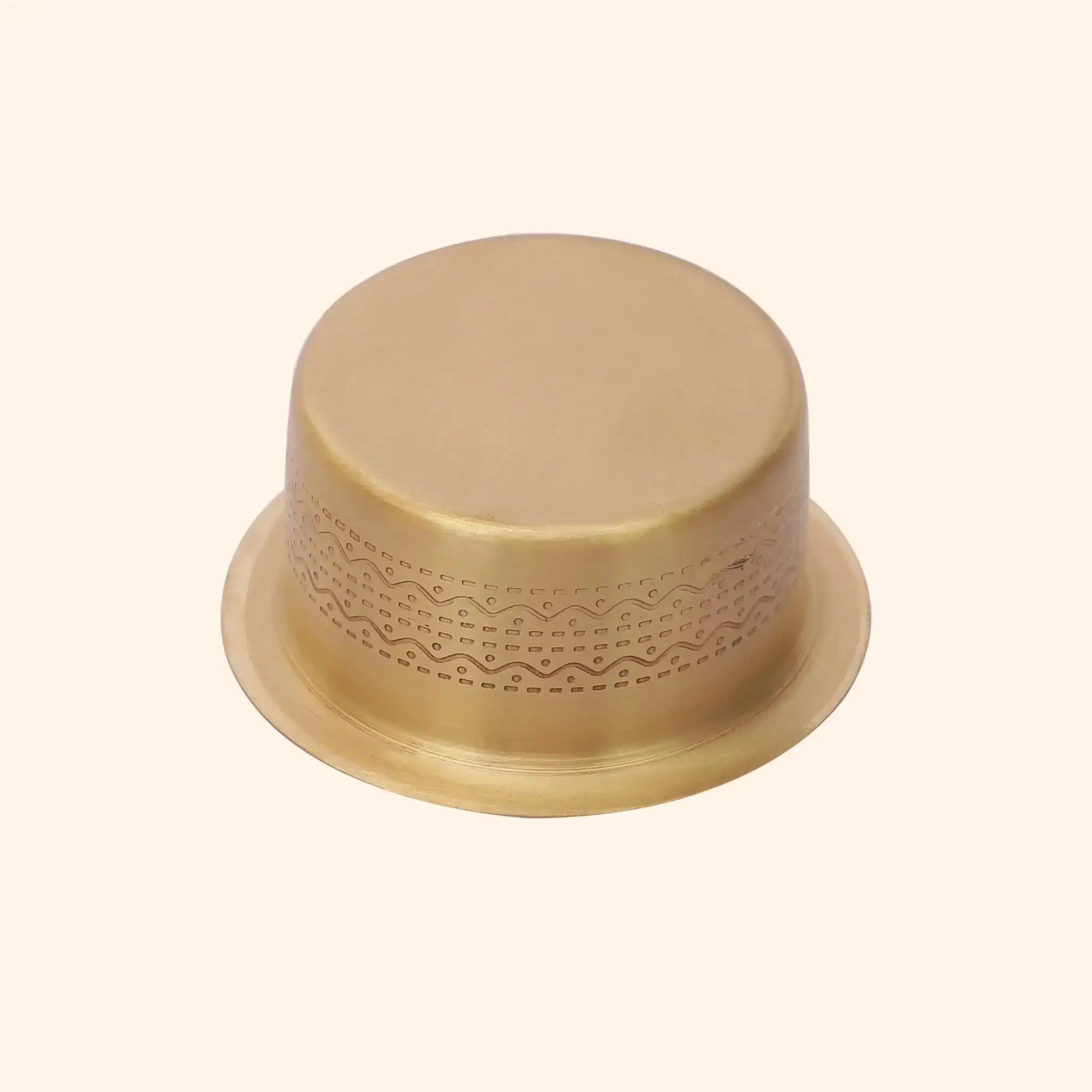 Traditional South Indian Brass Coffee Davara Set (Tumbler & Bowl)