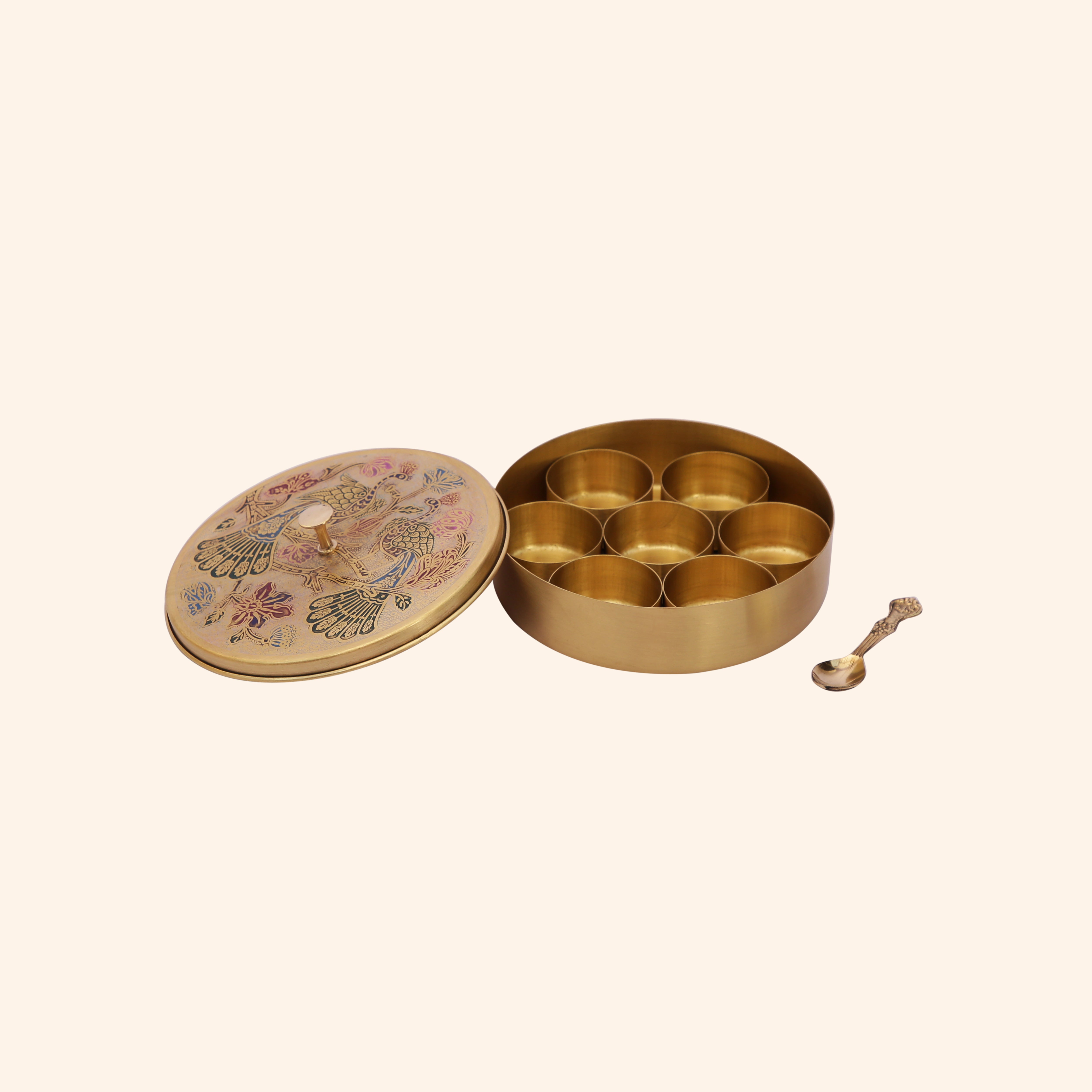 Exquisite Brass Peacock (Mor) Masala