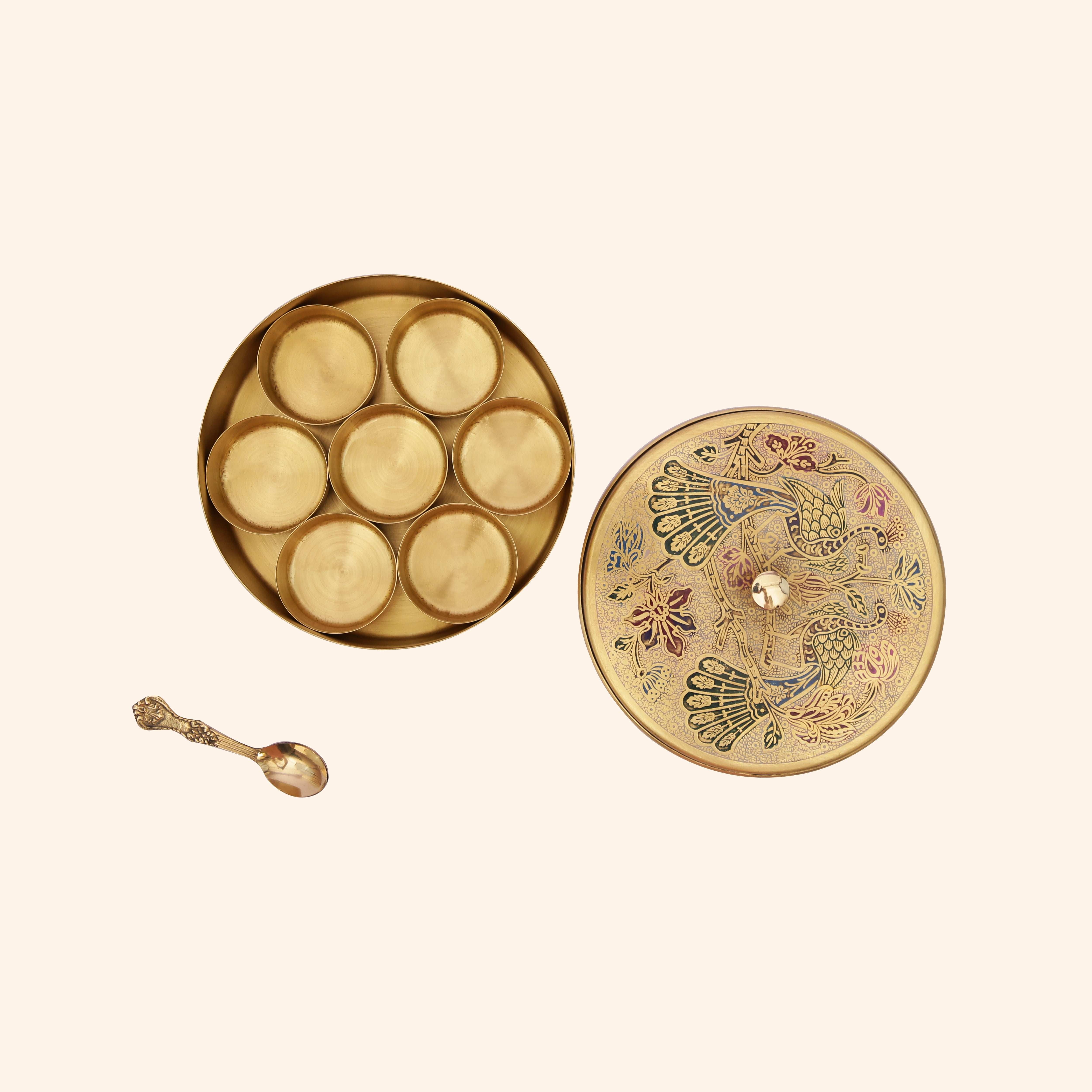 Exquisite Brass Peacock (Mor) Masala