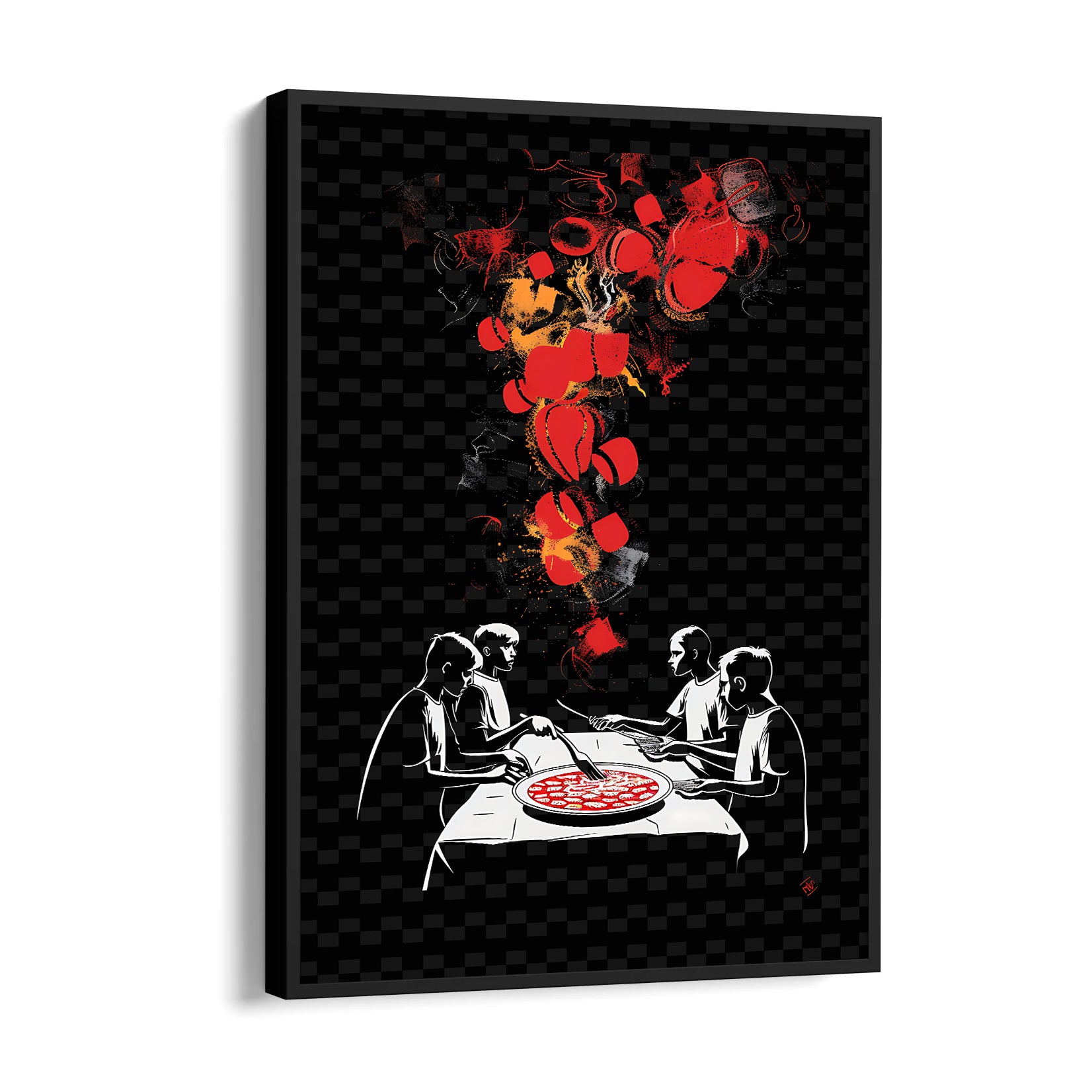 Pizza Night Explosion - Food & Bar Wall Art