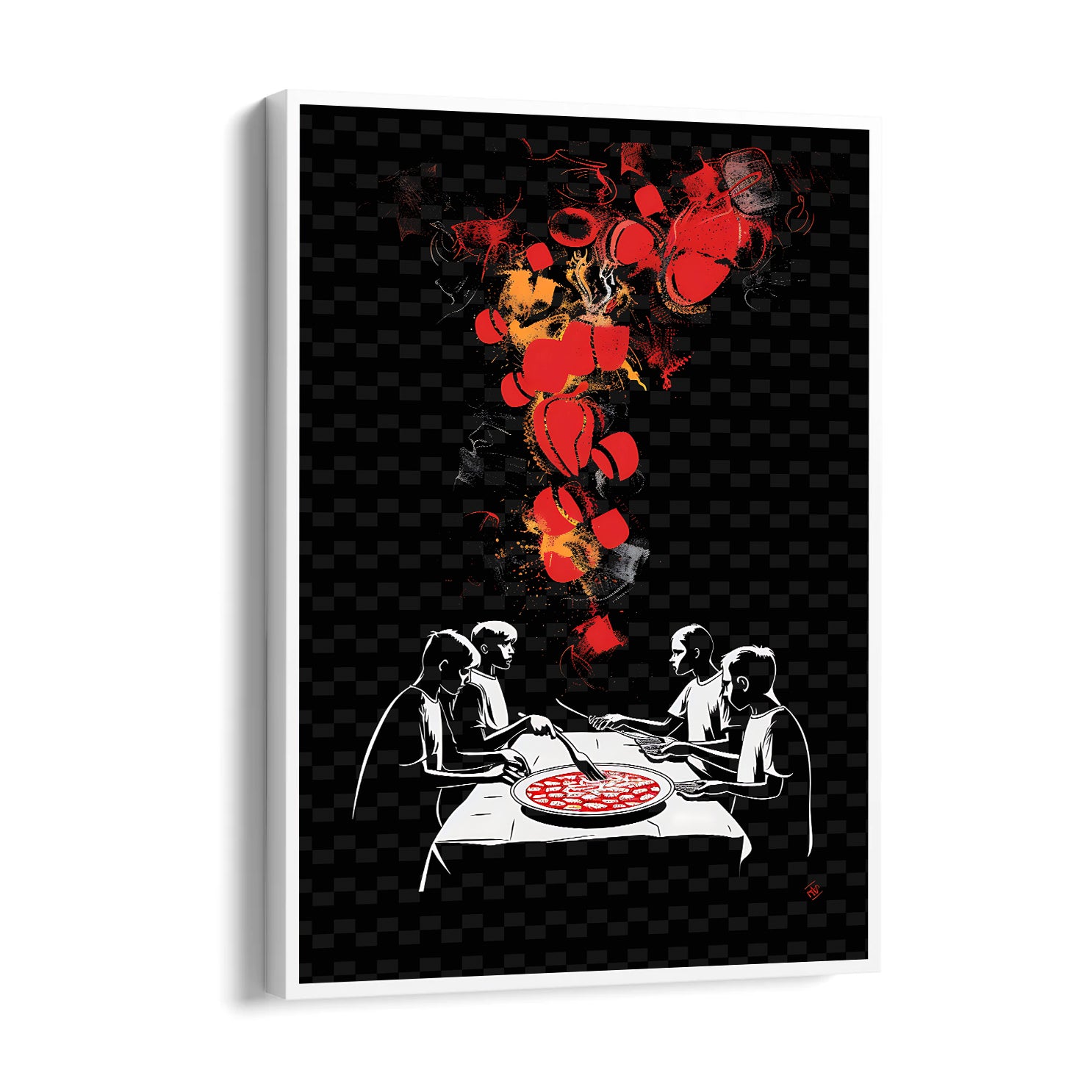 Pizza Night Explosion - Food & Bar Wall Art