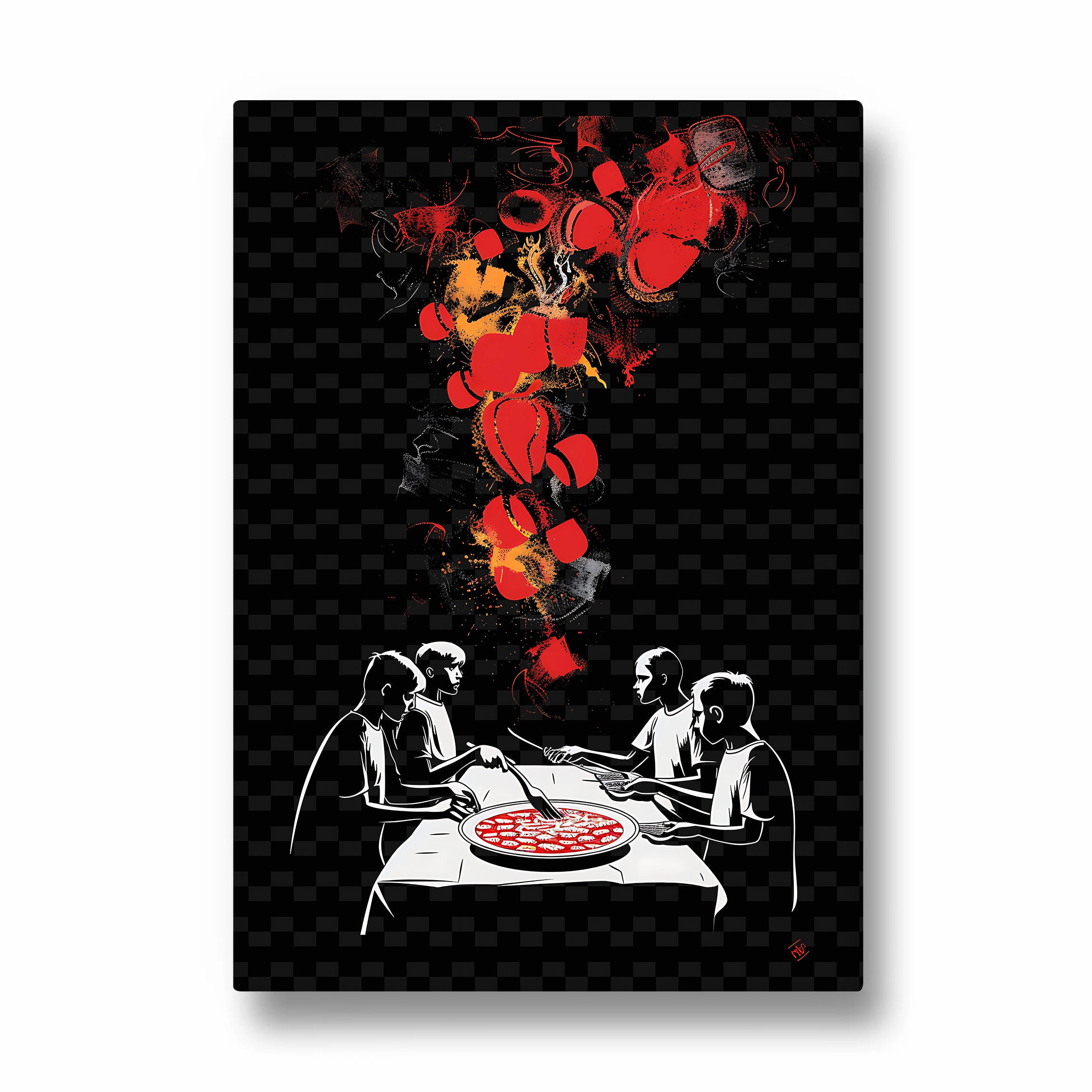 Pizza Night Explosion - Food & Bar Wall Art